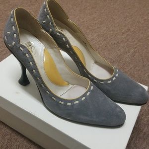 John Fluevog Audrey 08 Spool Heeled Ribbon Pumps